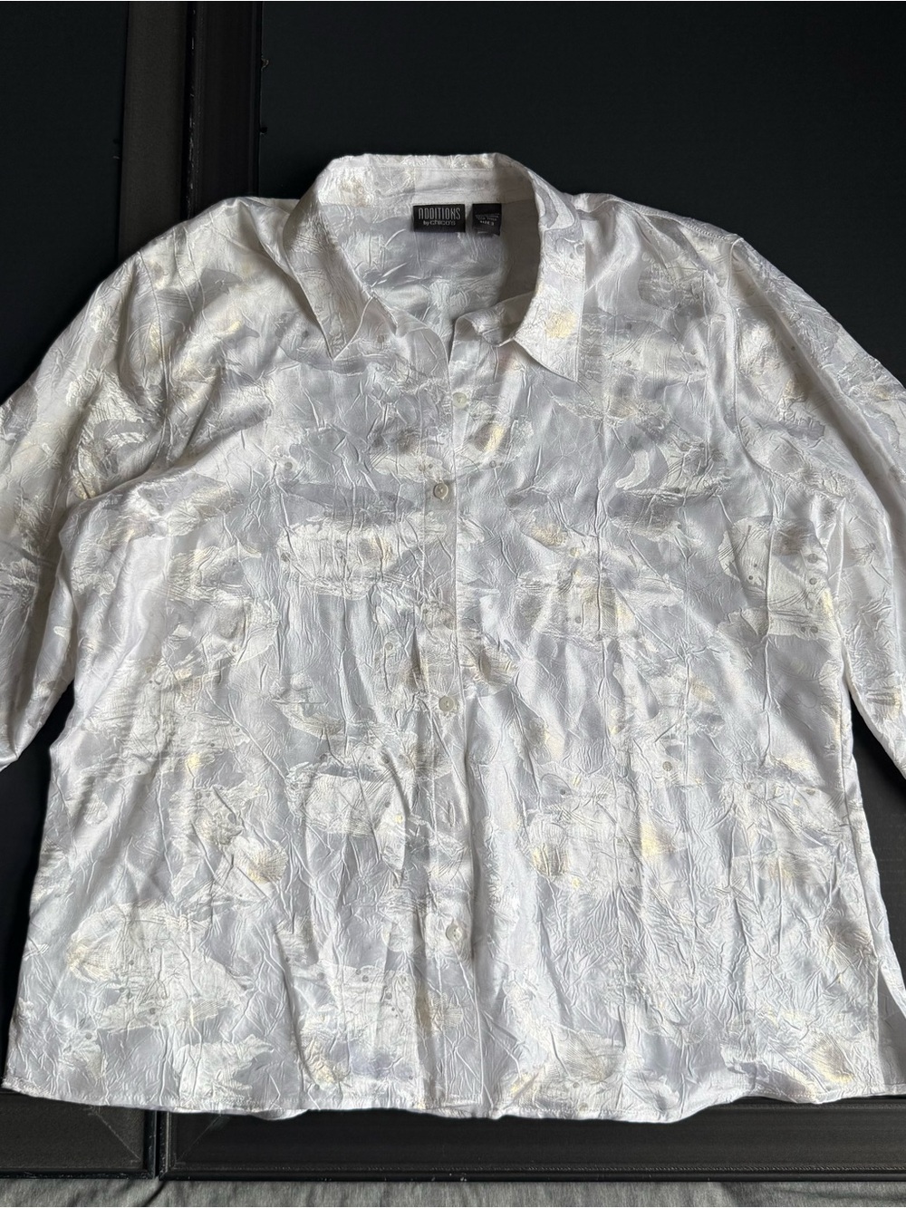 Chico's White Jacquard Shirt